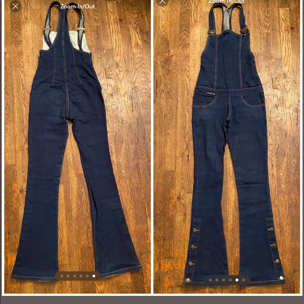 Rare Frankie B overall flare jeans XS Y2K